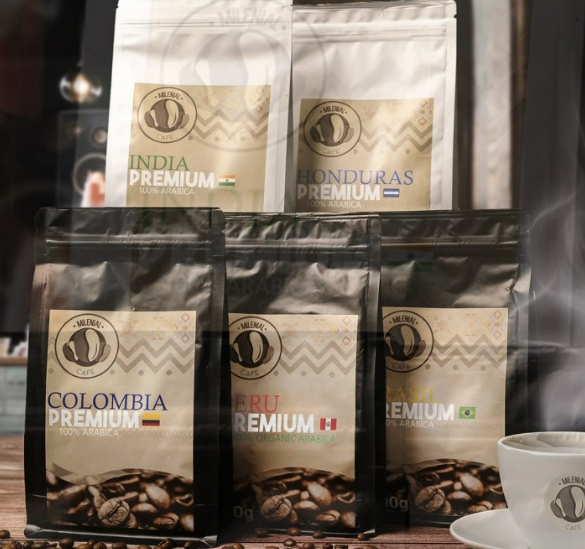 MilenialCafe degustačná sada - päť druhov zrnkovej kávy