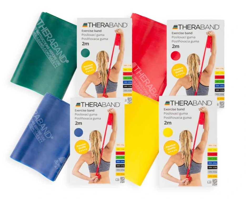 Výhodná sada štyroch posilňovacích gúm Thera-Band Inside 2 m
