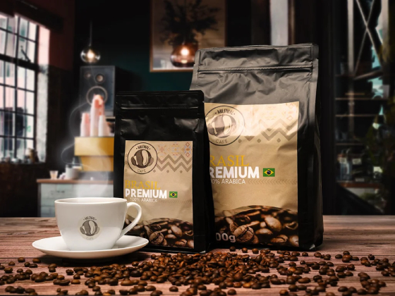 Brazília - 100% Arabica čerstvo pražená zrnková káva Premium