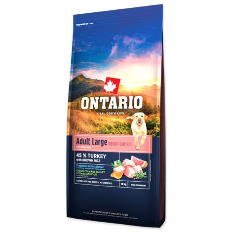 Ontario Large Weight Control Turkey & Brown Rice 12kg