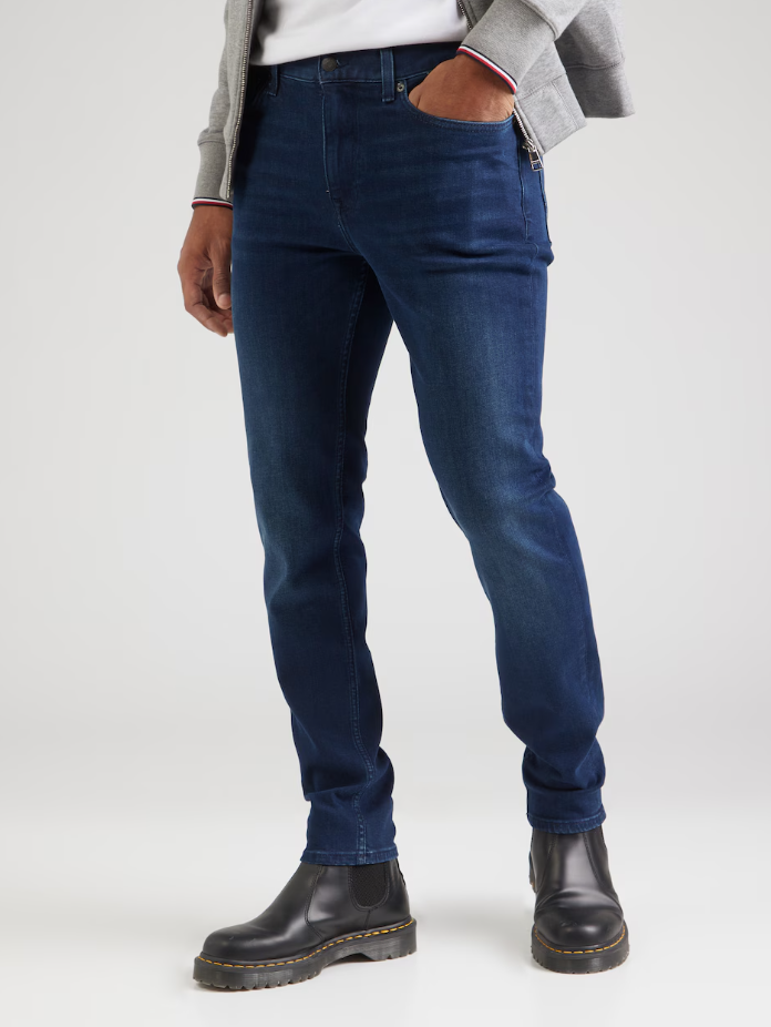 TOMMY HILFIGER Úzky strih Džínsy 'Core Bleecker' vo farbe Tmavomodrá